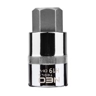 NEO TOOLS HEX nasadni bit, 1/2", H19 x 55 mm